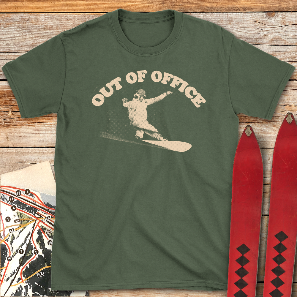 589 Out Of Office Snowboard White - Military Green