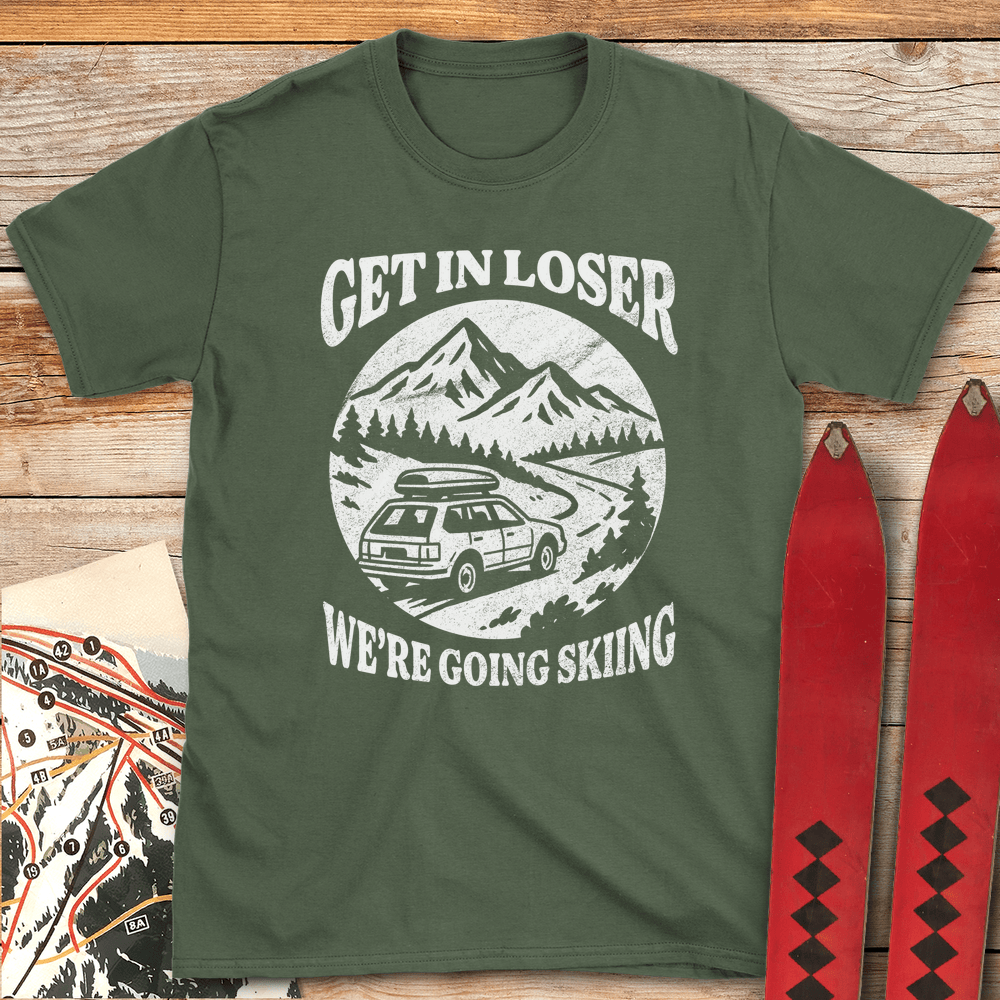 660 Skiing Loser White - Military Green