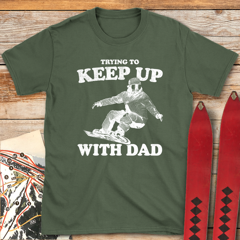 998 Keep Up Snowboard Dad White - Military Green