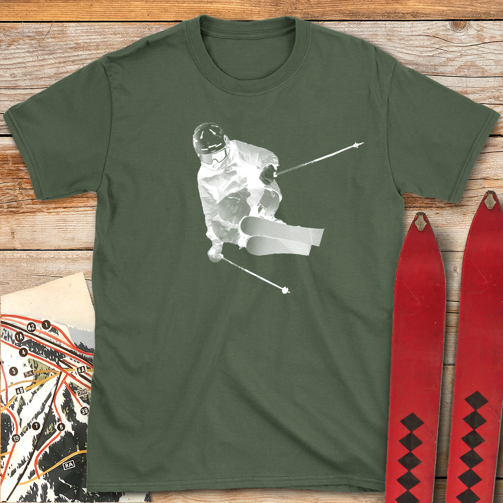 1055 Bitmap Ski Style White - Military Green