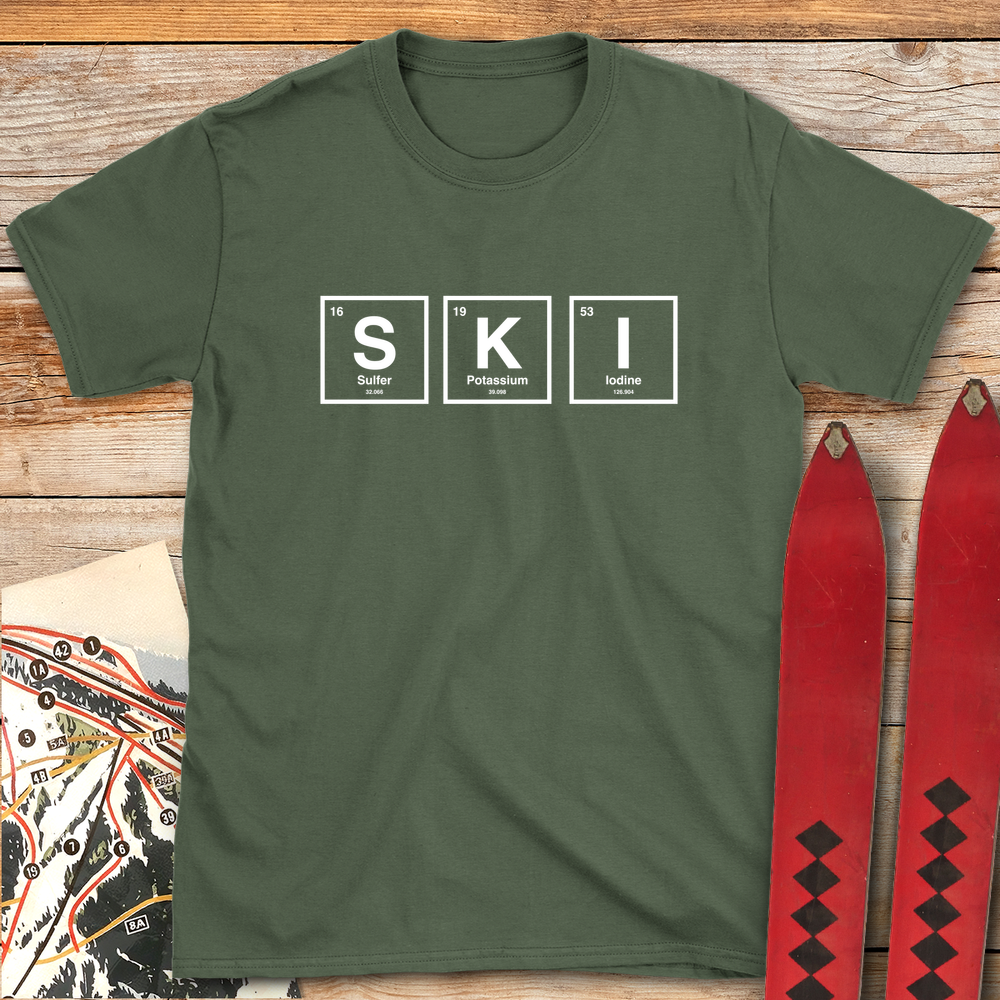 1088 Periodic Ski Table White - Military Green
