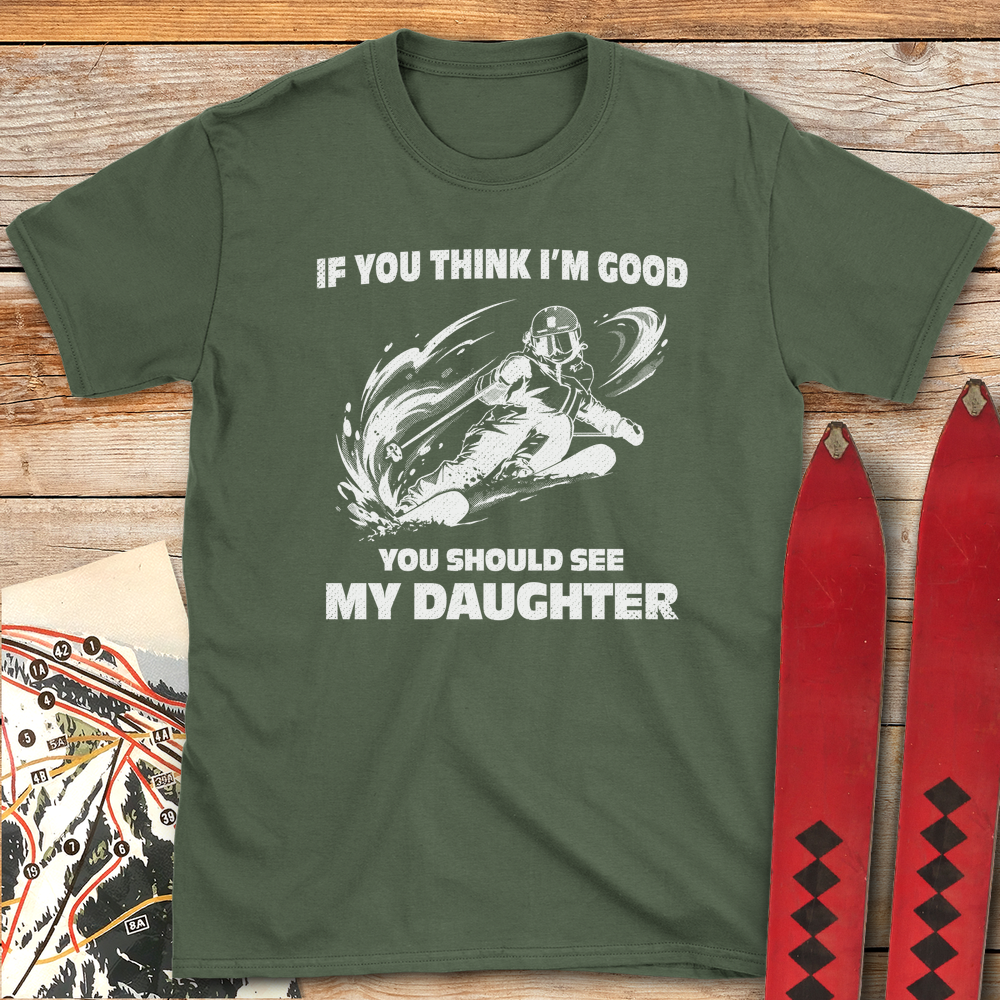 1294 See My Daughter Ski White - Military Green