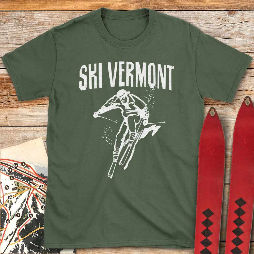 1379 Ski Vermont White - Military Green