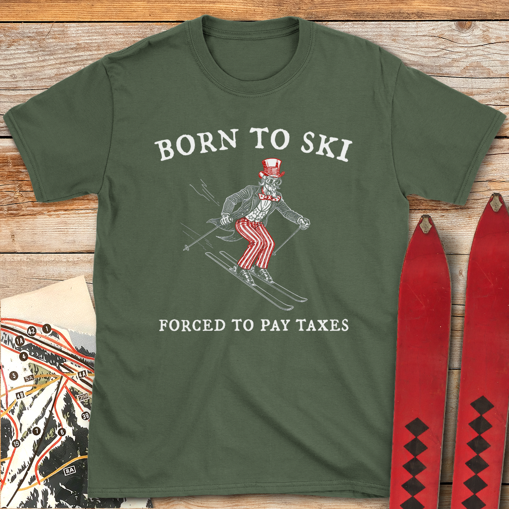 1386 Ski Tax White - Military Green