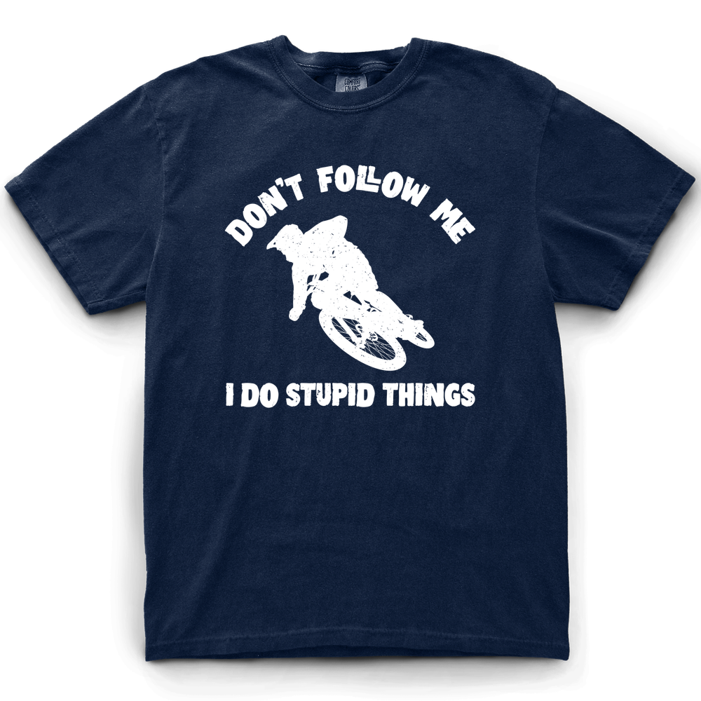 Don't Follow Me Bike T-Shirt - Navy
