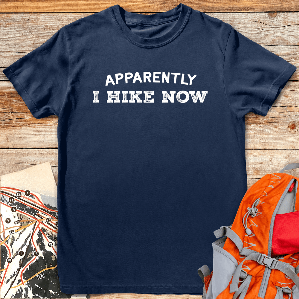 407 Apparently I Hike White - Navy