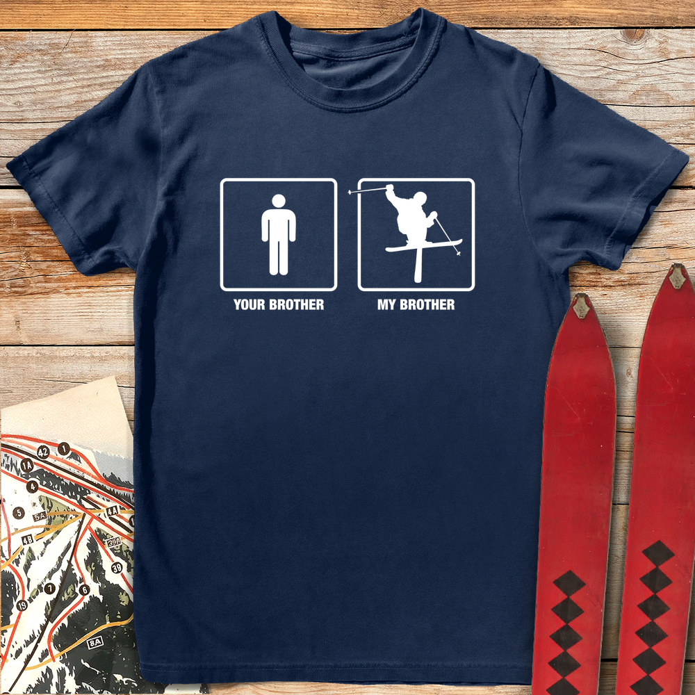 436 Brother Shreds White - Navy
