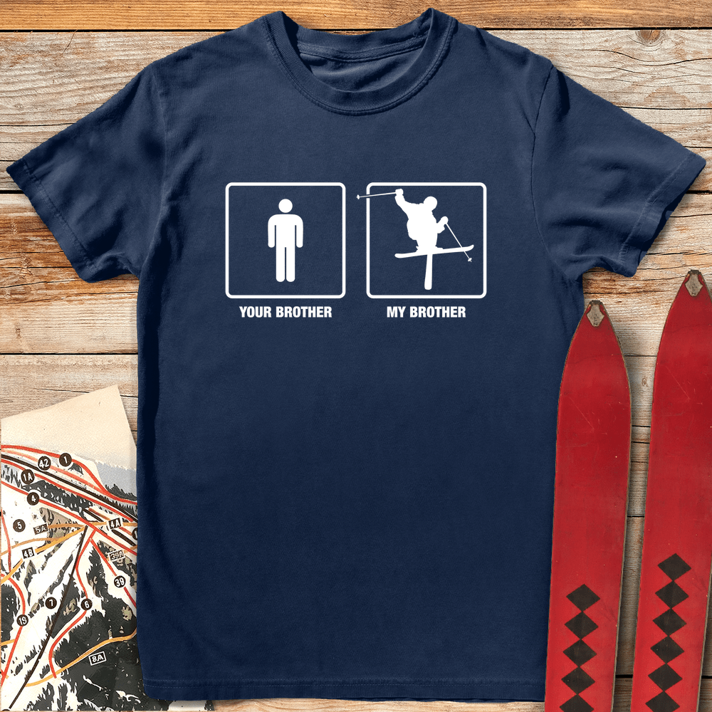 436 Brother Shreds White - Navy