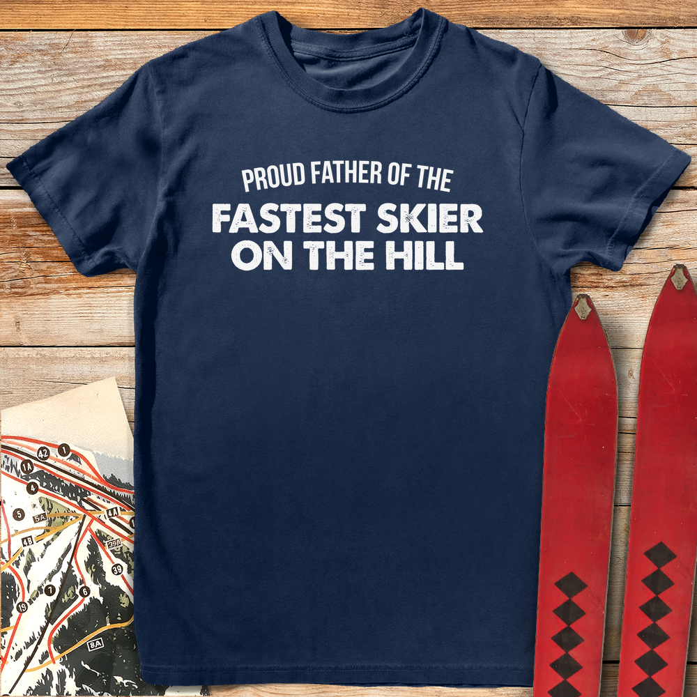 570 Fastest Skier Father White - Navy