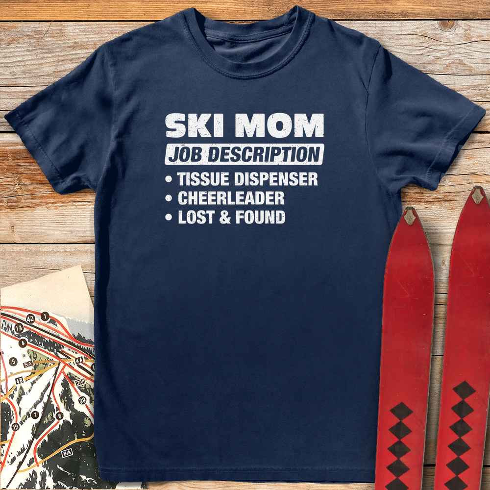 566 Ski Mom Job White - Navy