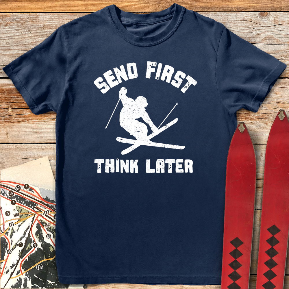 554 Send First White - Navy