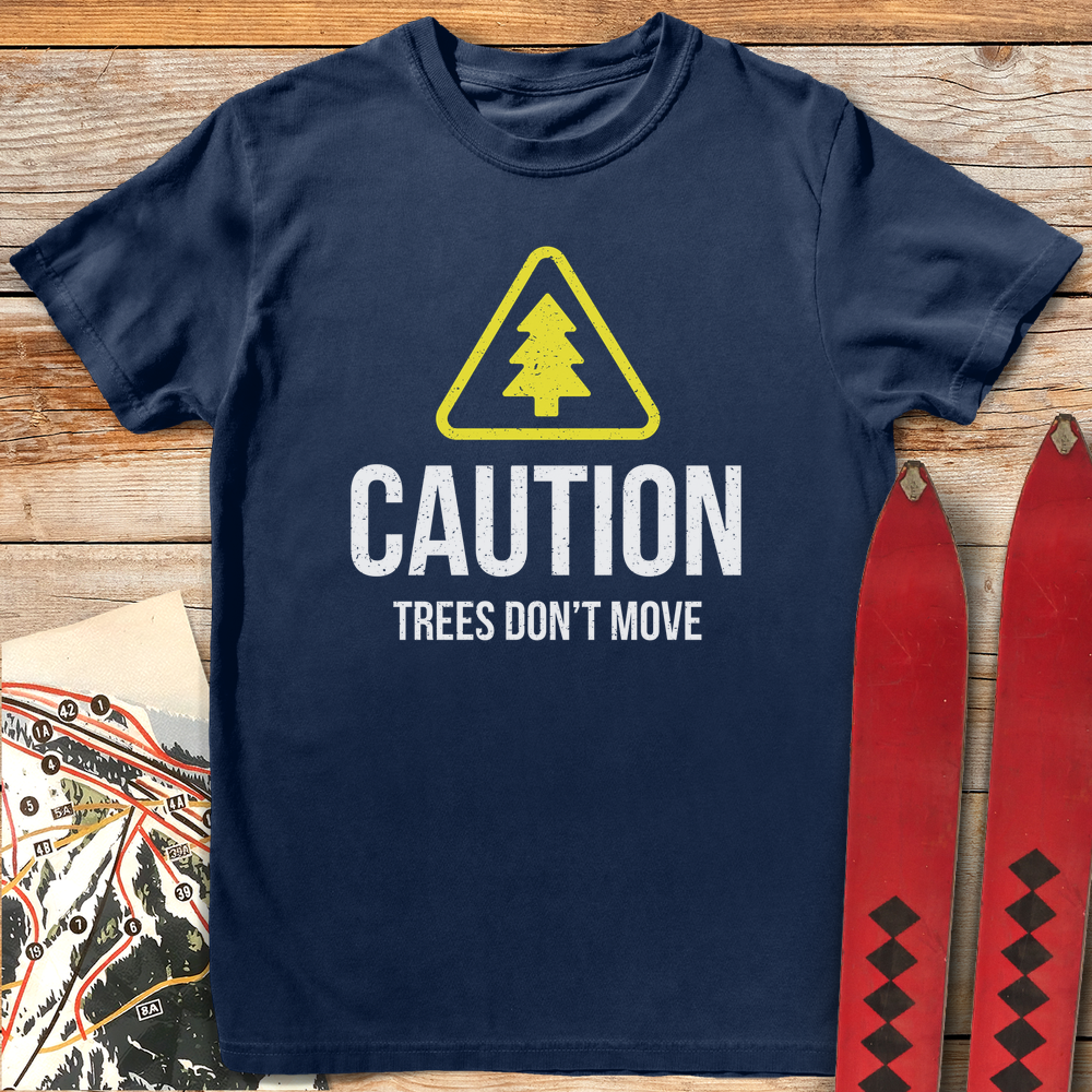 579 Trees Don T Move White - Navy