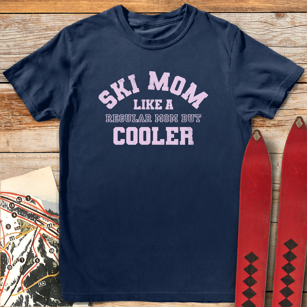 593 Varsity Ski Mom White - Navy
