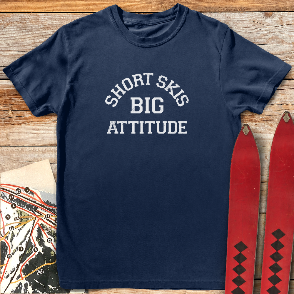 595 Short Skis Big Attitude White - Navy