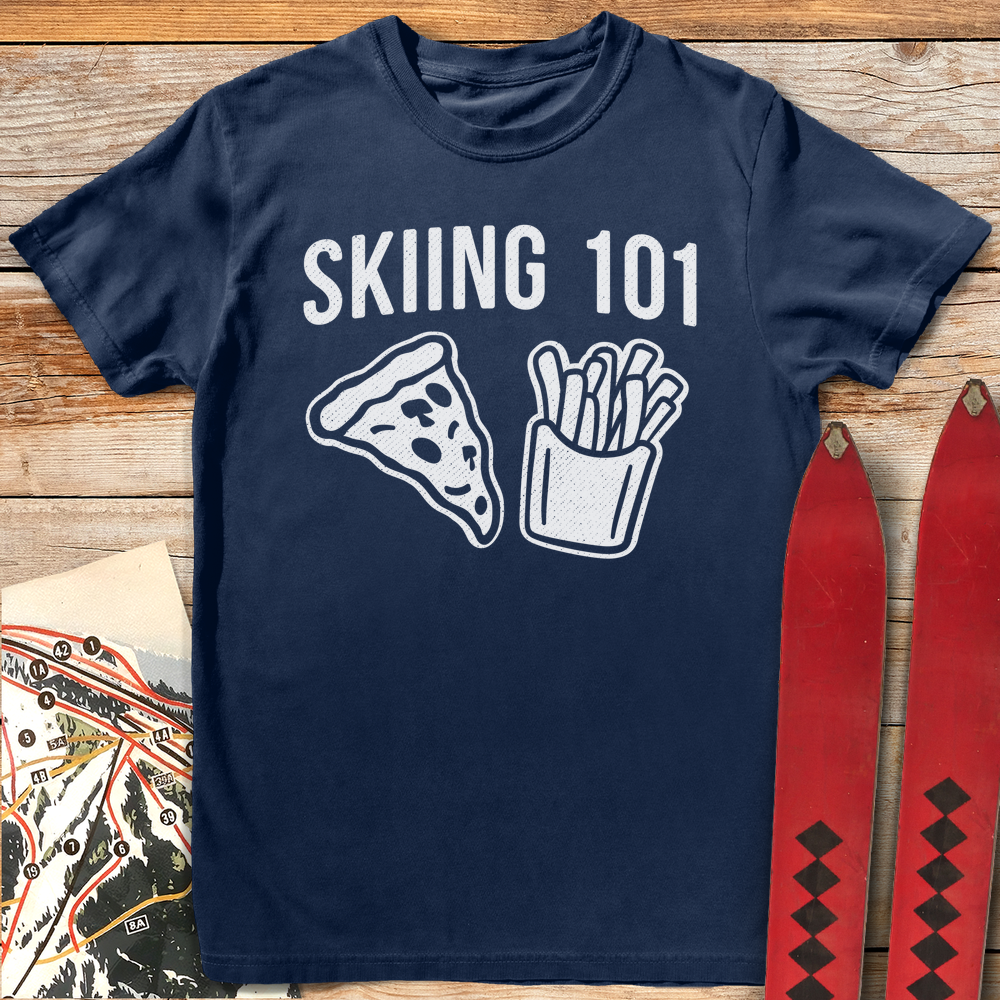 644 Skiing 101 White - Navy
