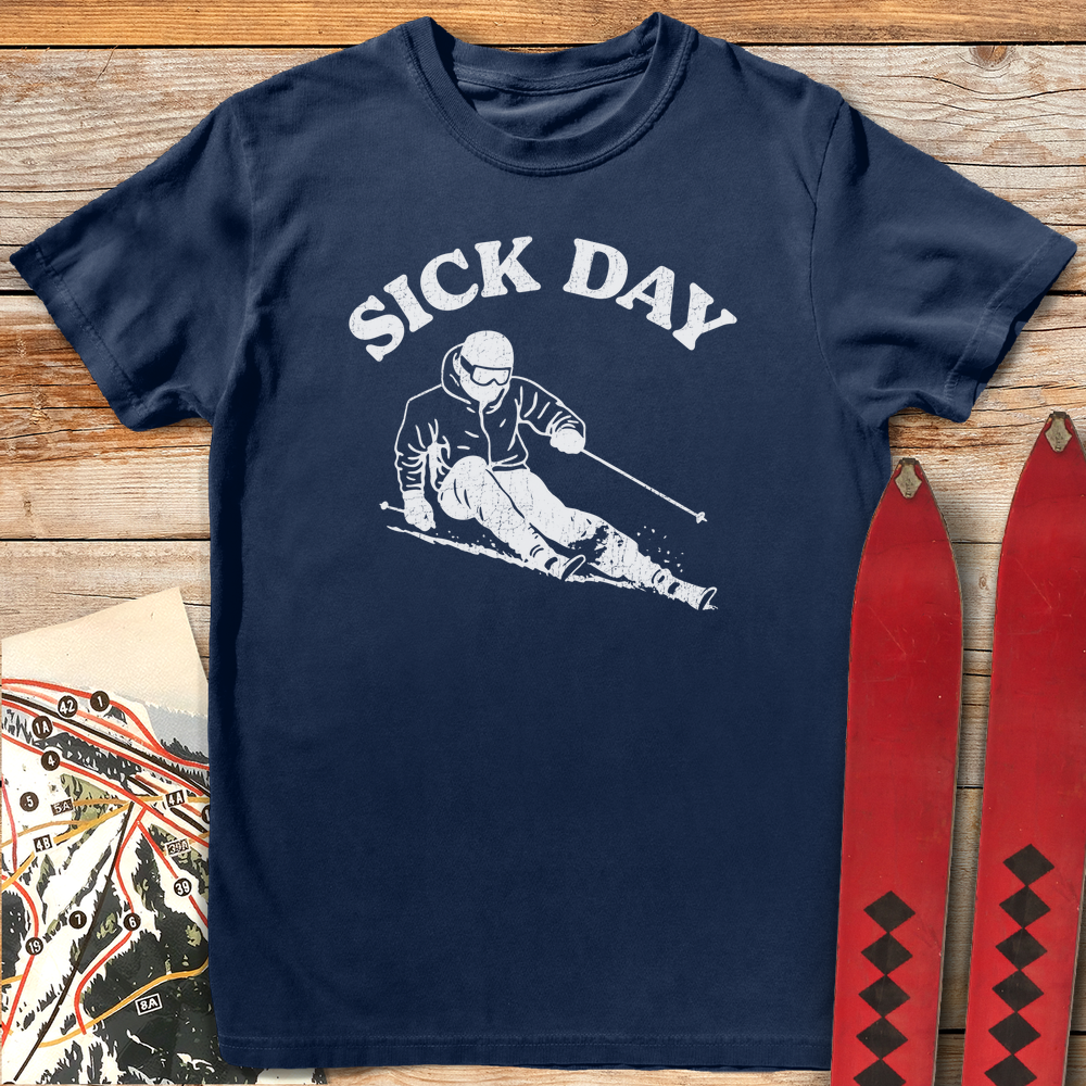 664 Sick Day Skier White - Navy