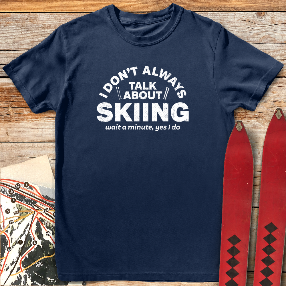 695 Talk About Skiing White - Navy