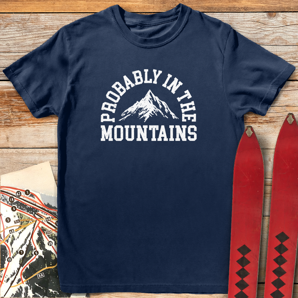 703 Probably Mountains White - Navy