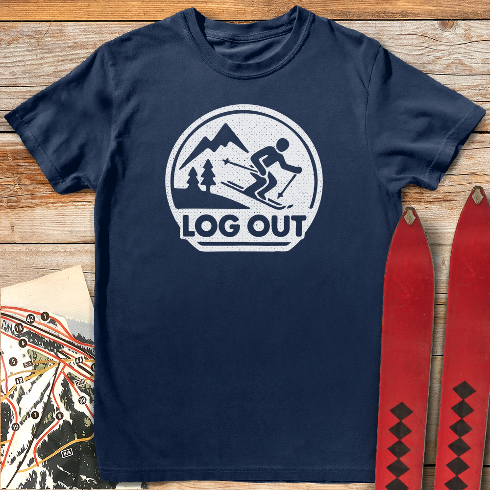 746 Log Out Skier White - Navy