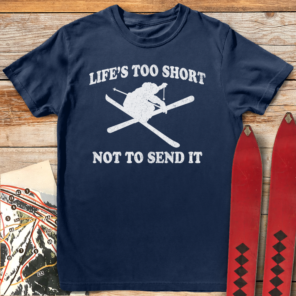 749 Lifes Short White - Navy