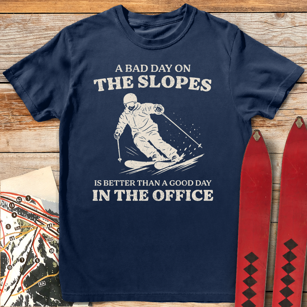 742 Good Day Skiing White - Navy