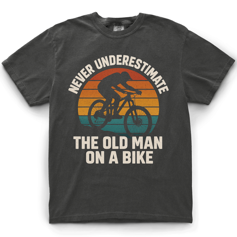 Old Man Biker T-Shirt - Pepper