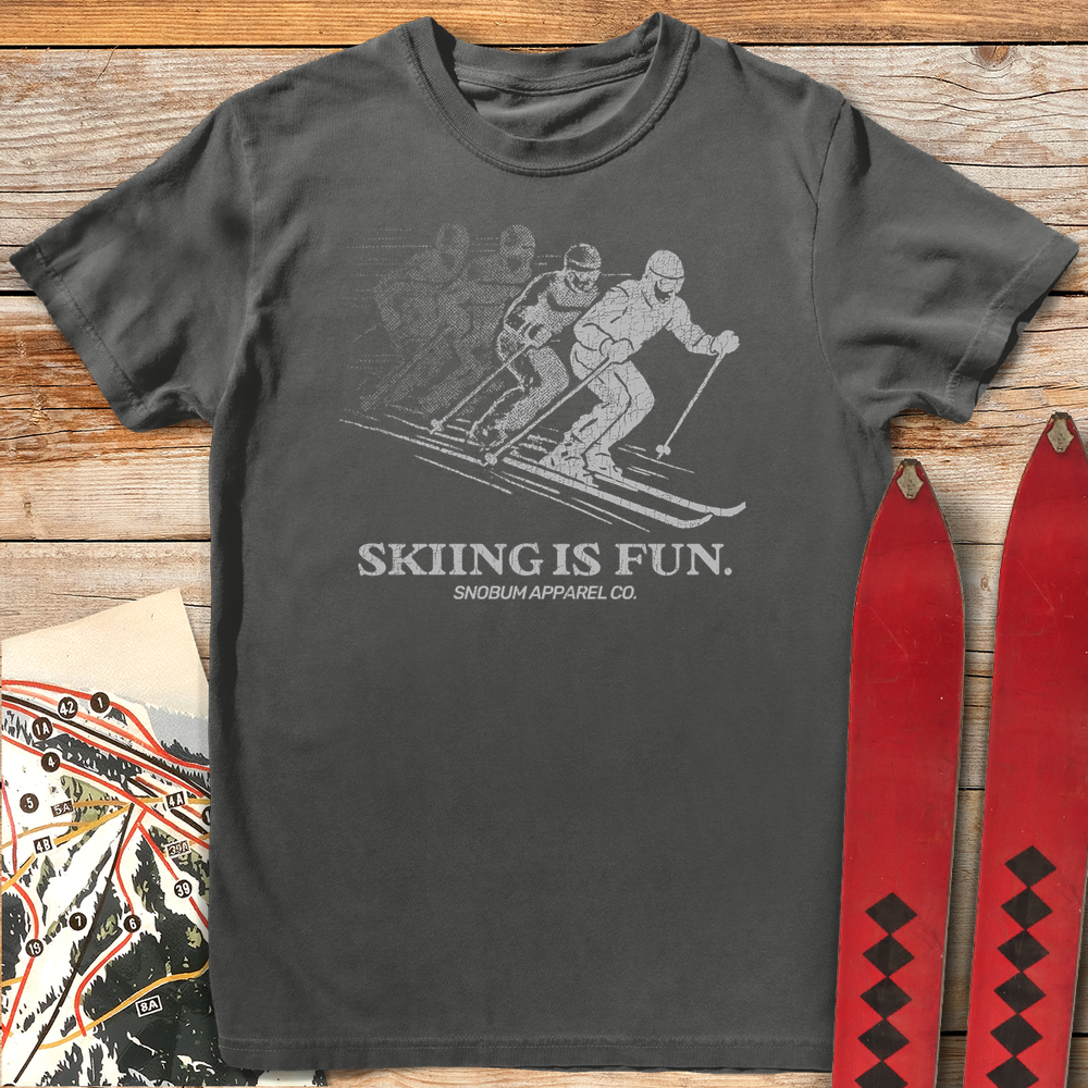 531 Skiing Is Fun White - Pepper