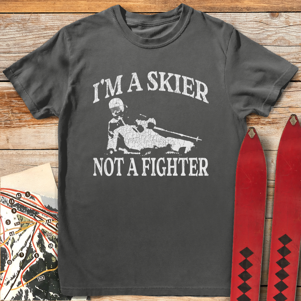 578 Skier Not A Fighter White - Pepper