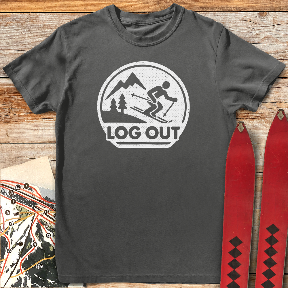 746 Log Out Skier White - Pepper
