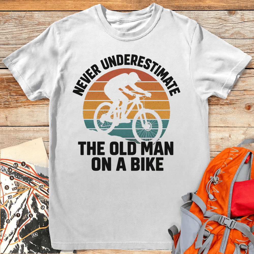 Old Man Biker - White