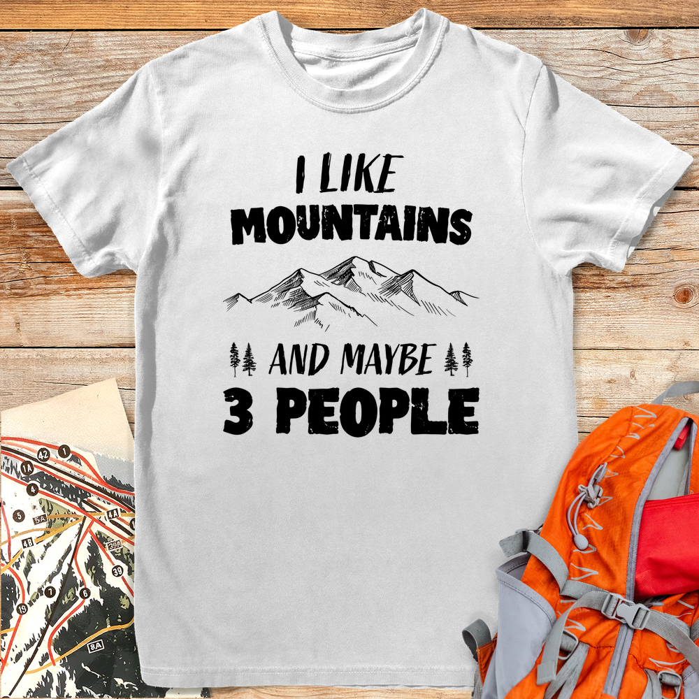 405 Mountains 3 People White - White