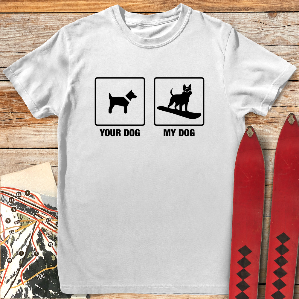 463 Snowboard Dog White - White