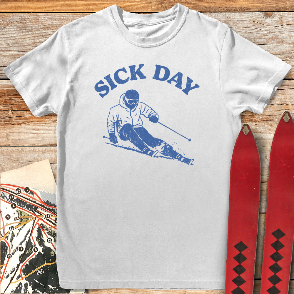 664 Sick Day Skier White - White