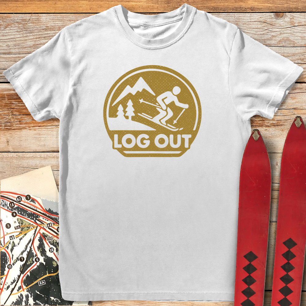 746 Log Out Skier White - White