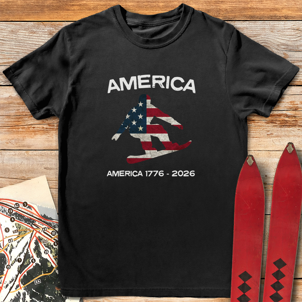 Snowboard USA Flag 250