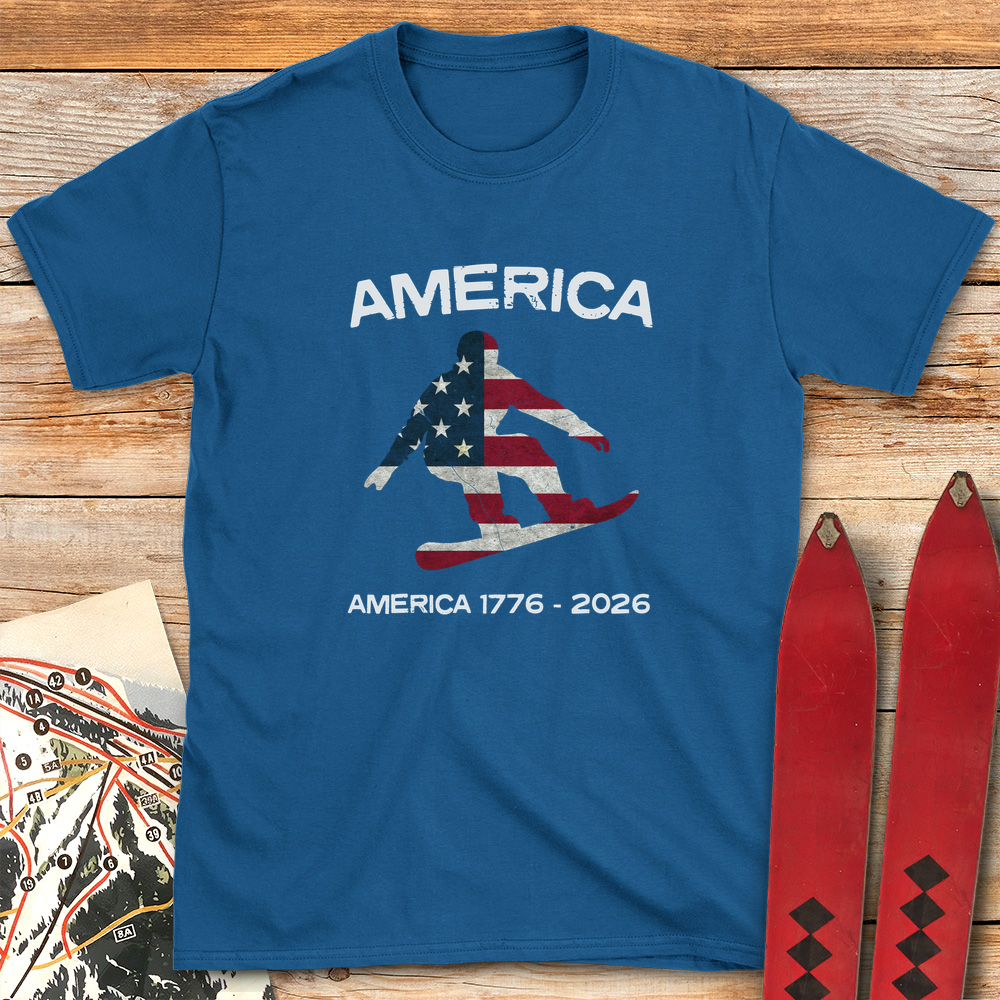 Snowboard USA Flag 250