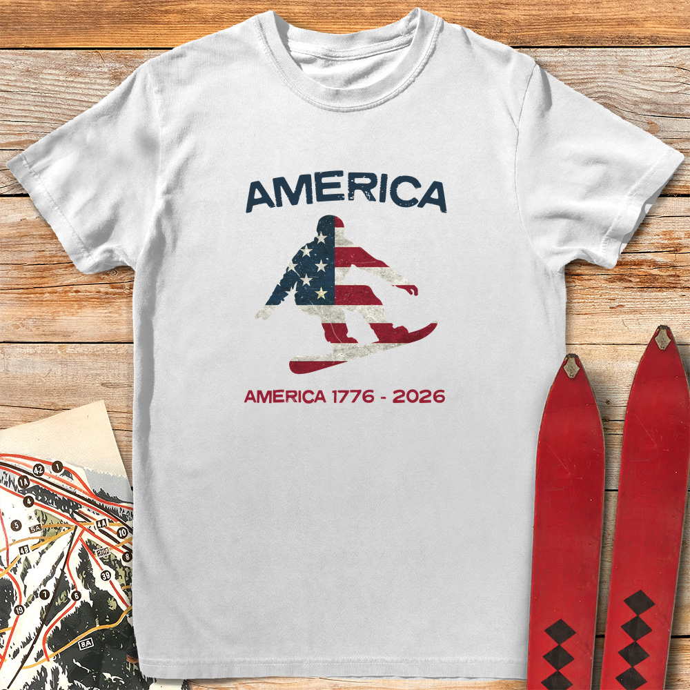 Snowboard USA Flag 250