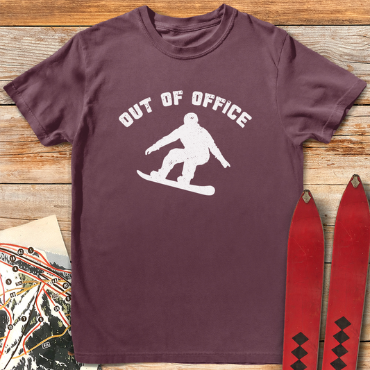 Out Of Office Snowboard Silhouette