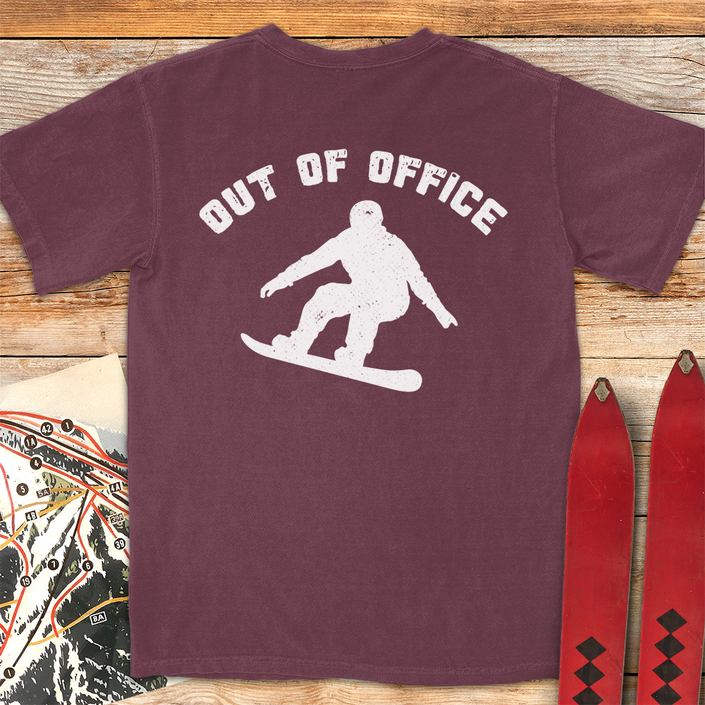 Out Of Office Snowboard Silhouette