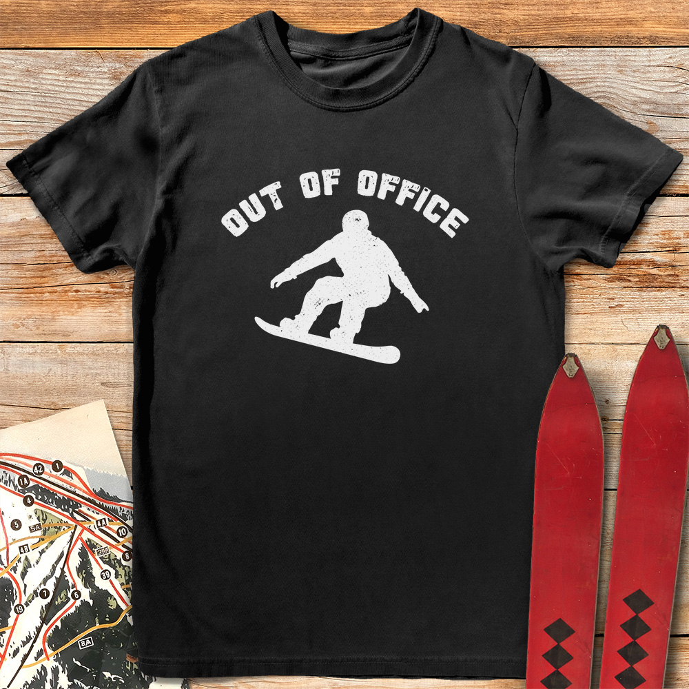 Out Of Office Snowboard Silhouette