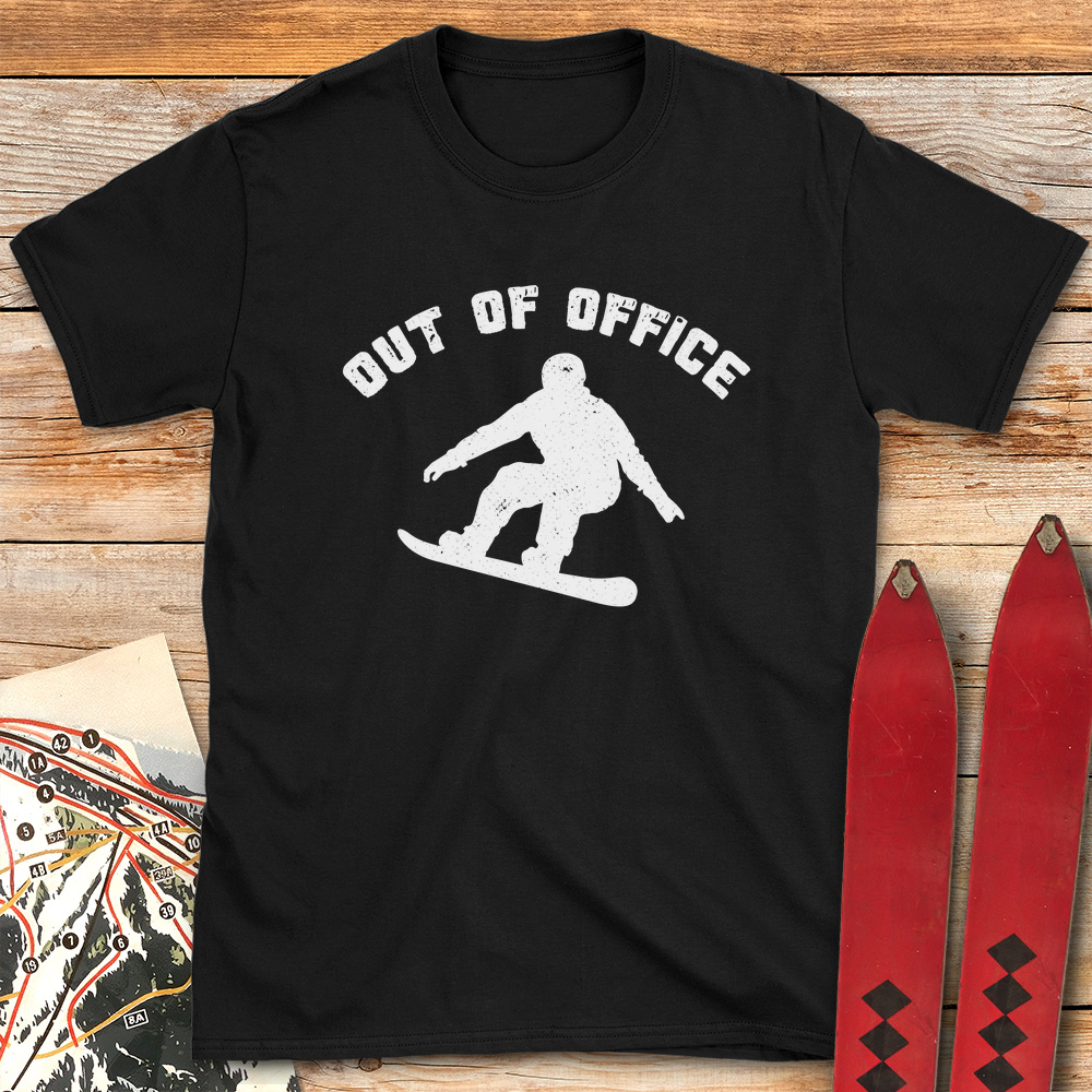 Out Of Office Snowboard Silhouette