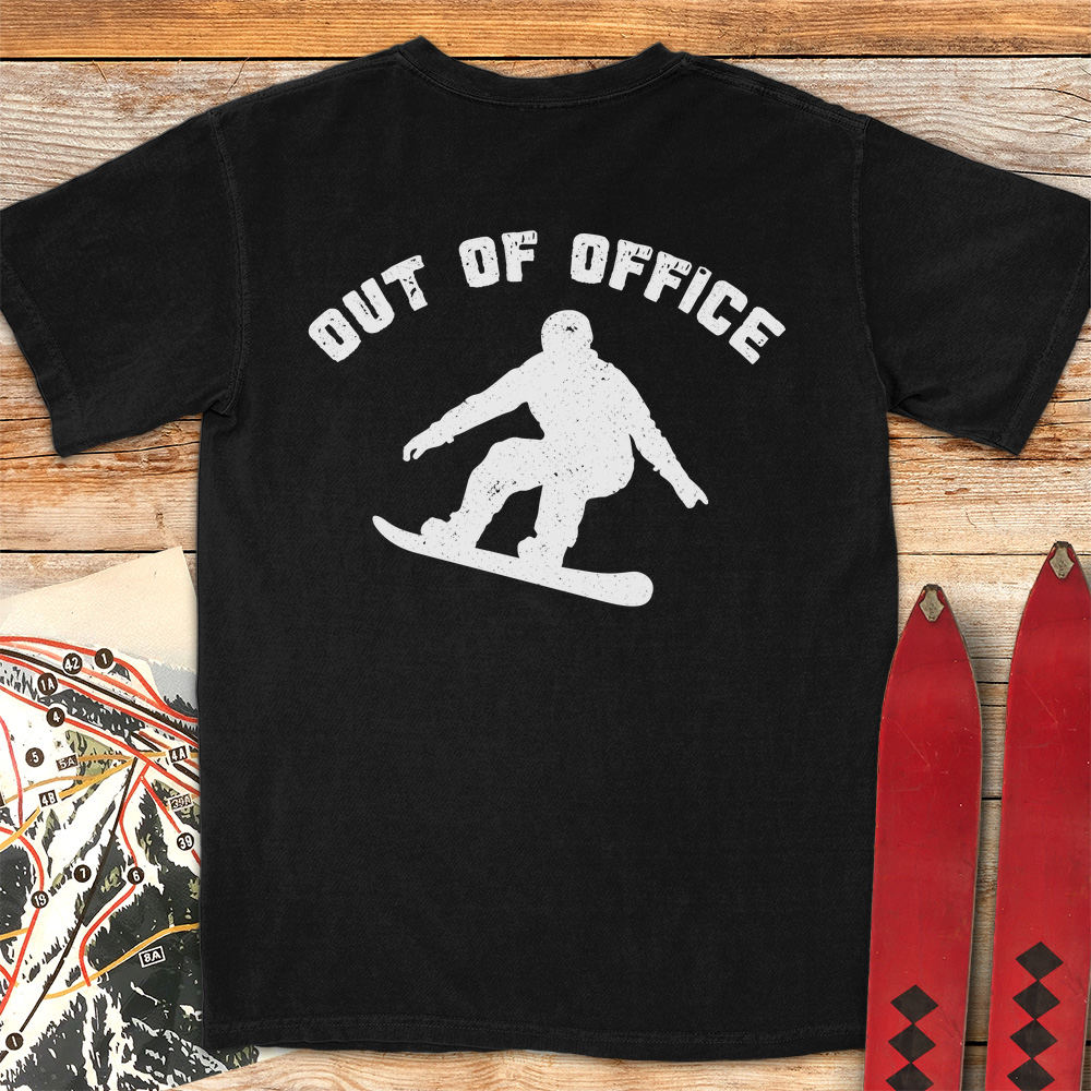 Out Of Office Snowboard Silhouette