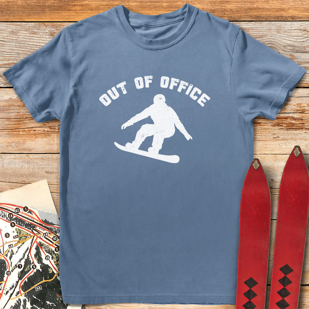 Out Of Office Snowboard Silhouette