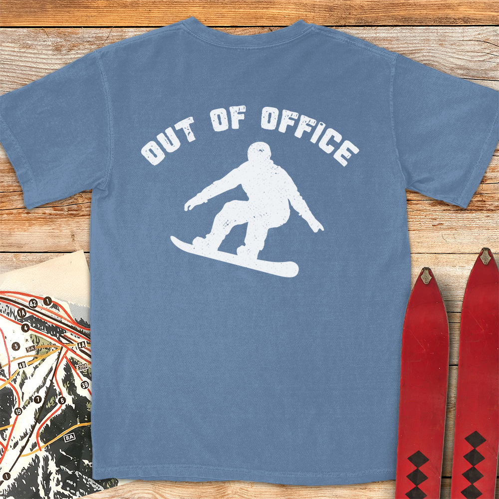 Out Of Office Snowboard Silhouette