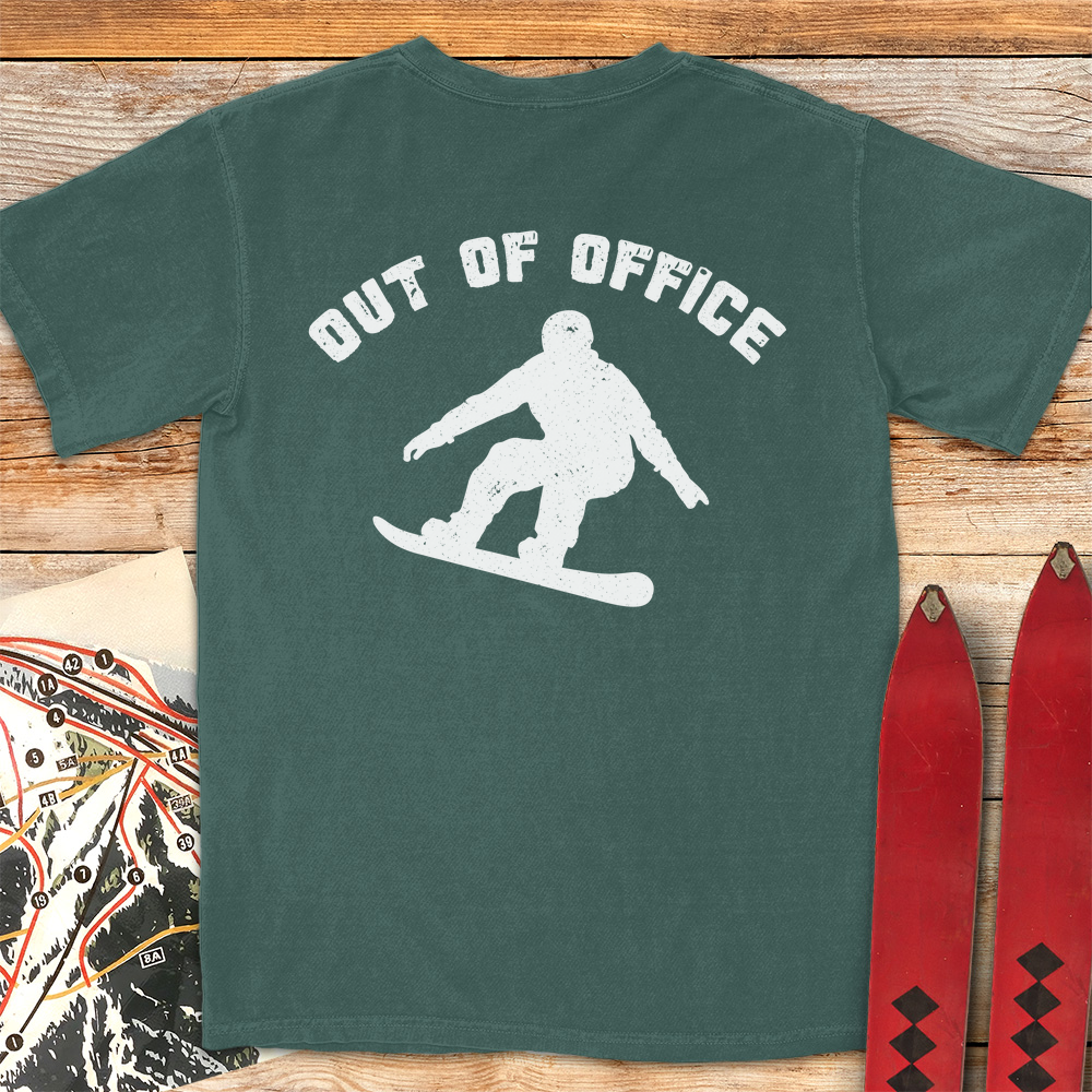 Out Of Office Snowboard Silhouette