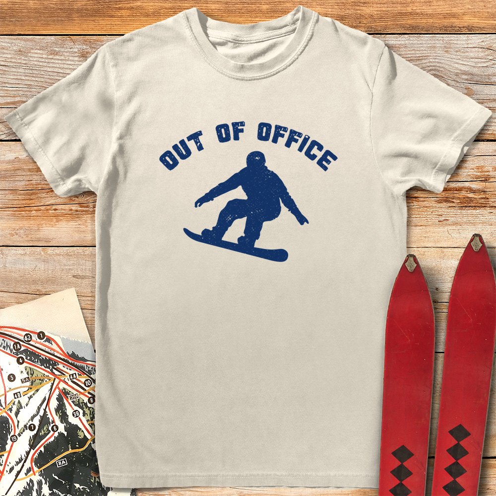 Out Of Office Snowboard Silhouette