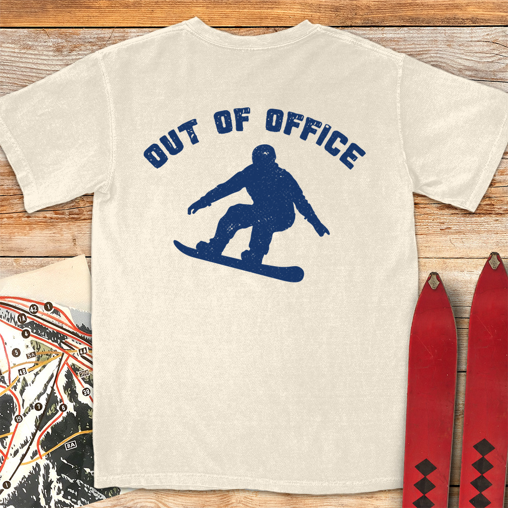 Out Of Office Snowboard Silhouette