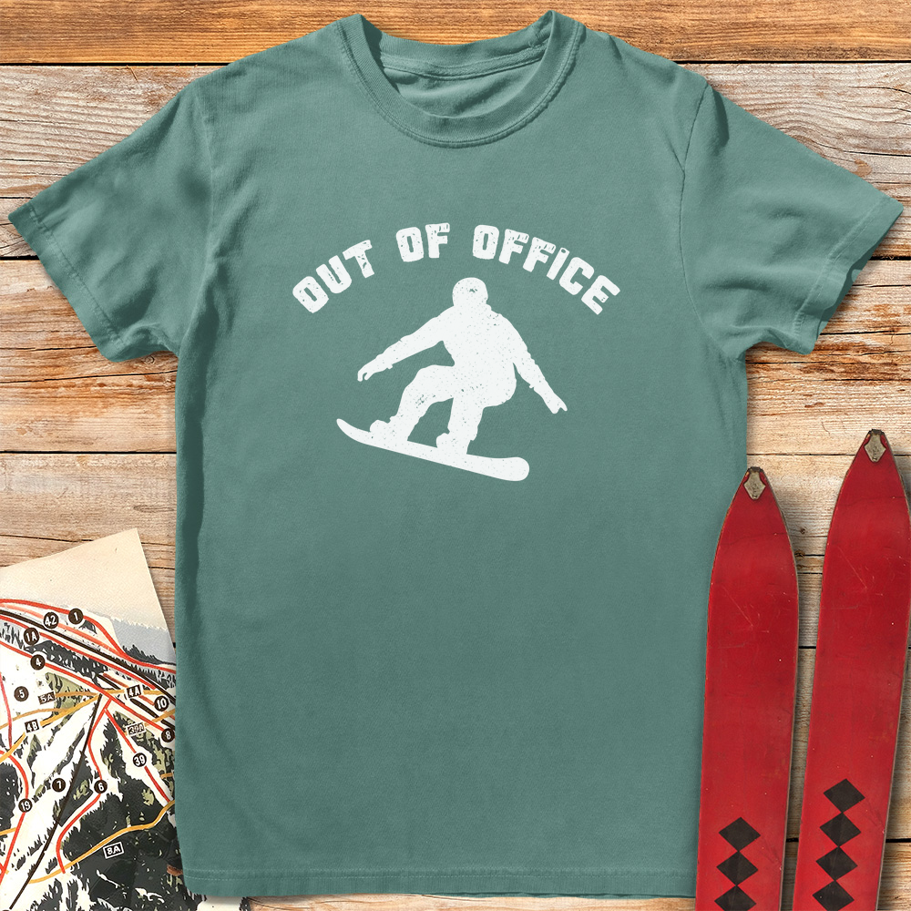 Out Of Office Snowboard Silhouette
