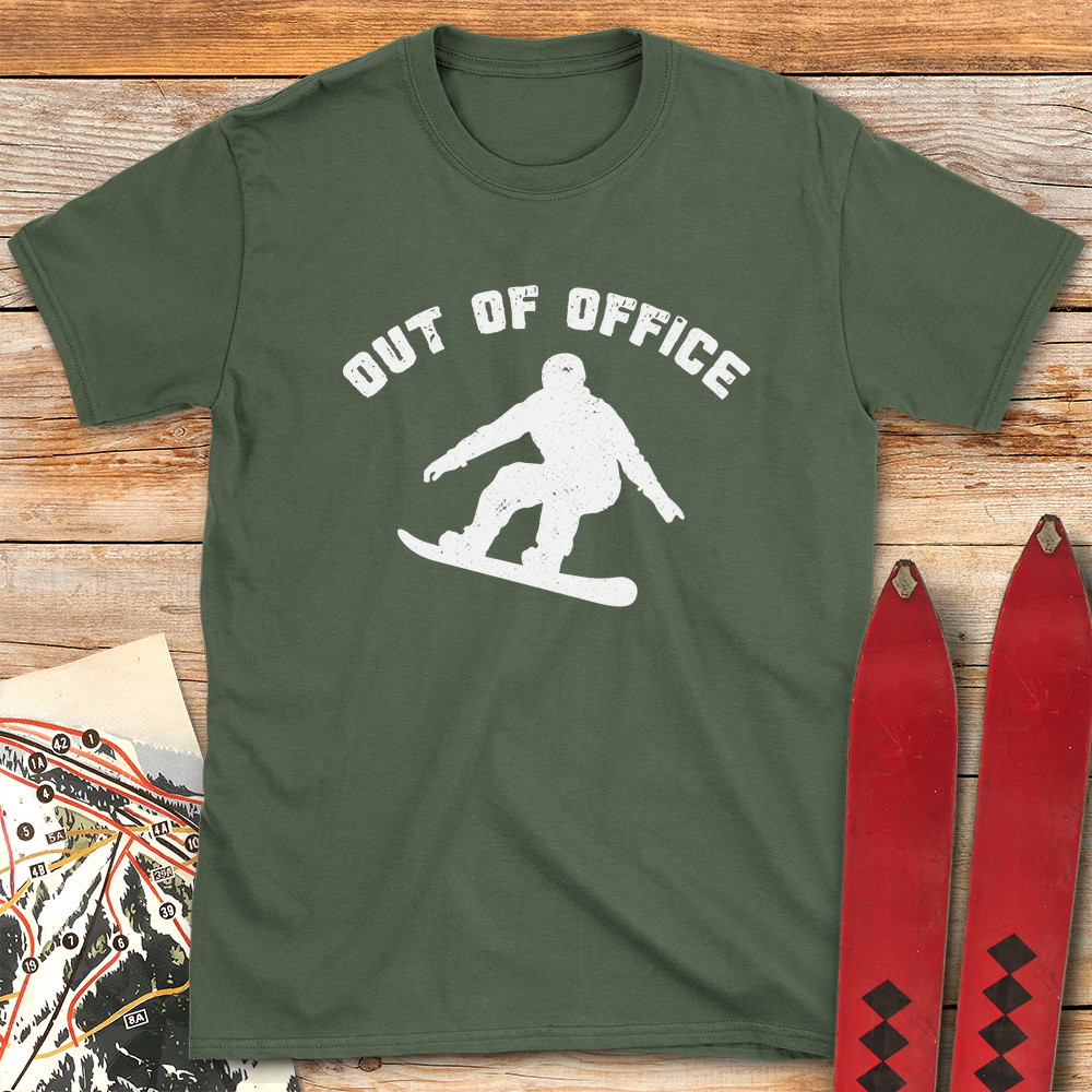 Out Of Office Snowboard Silhouette