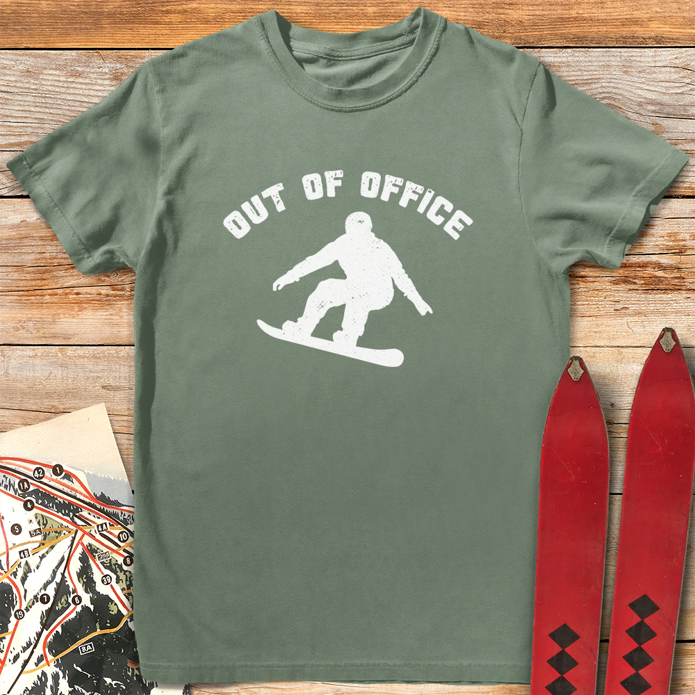 Out Of Office Snowboard Silhouette